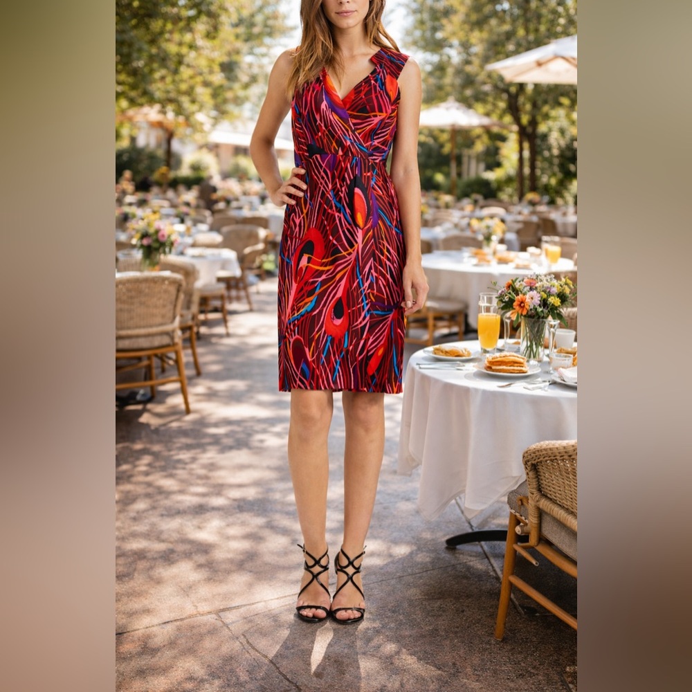 MILLY MARISSA PEACOCK FEATHER DRESS